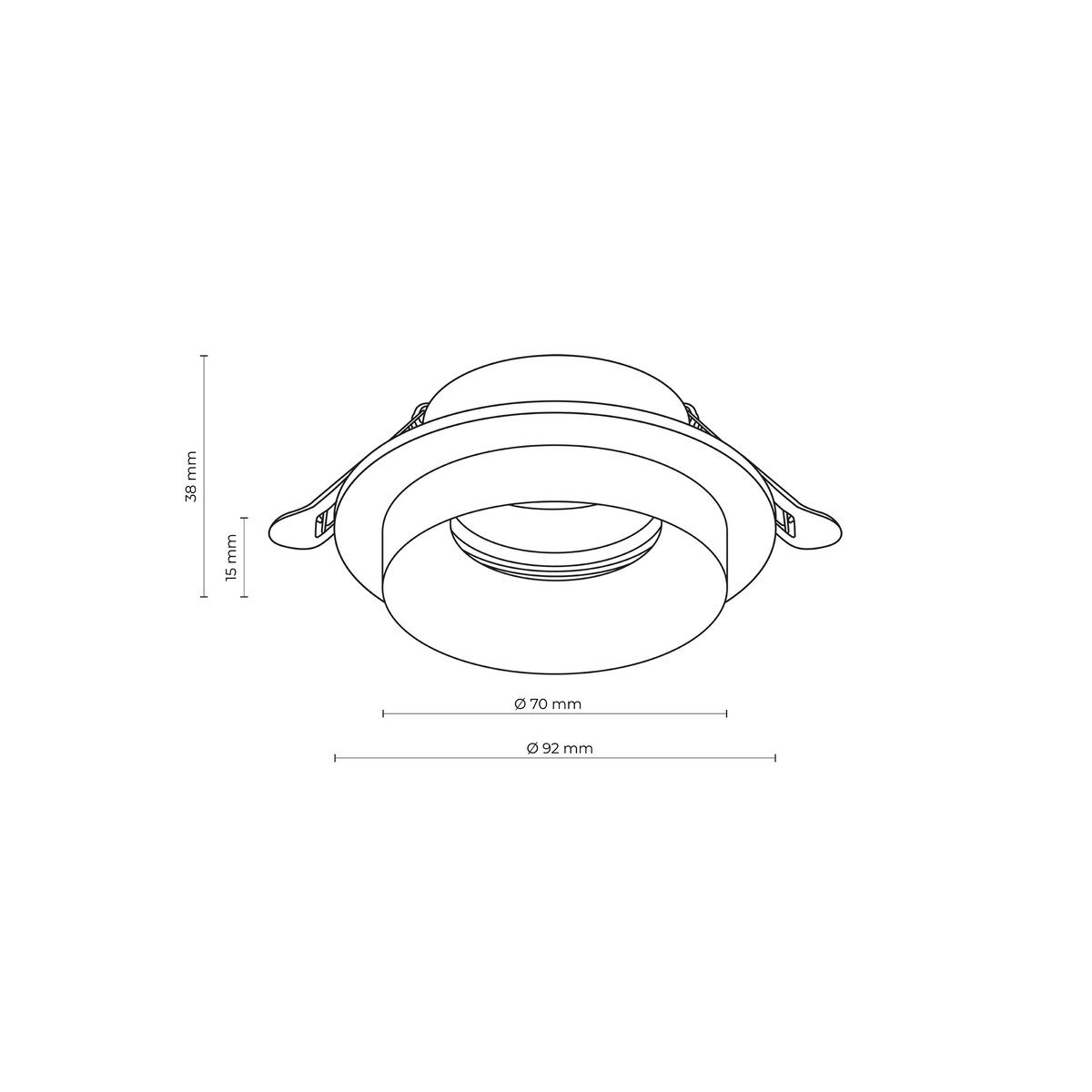 Oprawa wpuszczana czarna TK Lighting JET 6920 GU10 sufitowa oczko LED 230V IP20