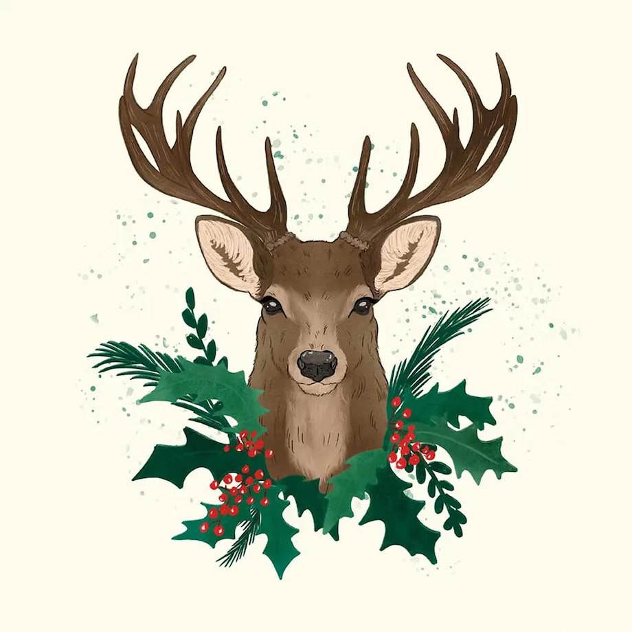 Podkładki świąteczne - Jeleń