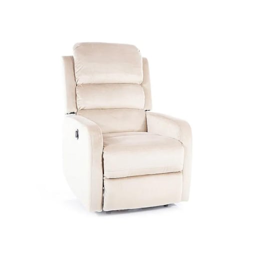 Fotel rozkładany PEGAZ VELVET beżowy
