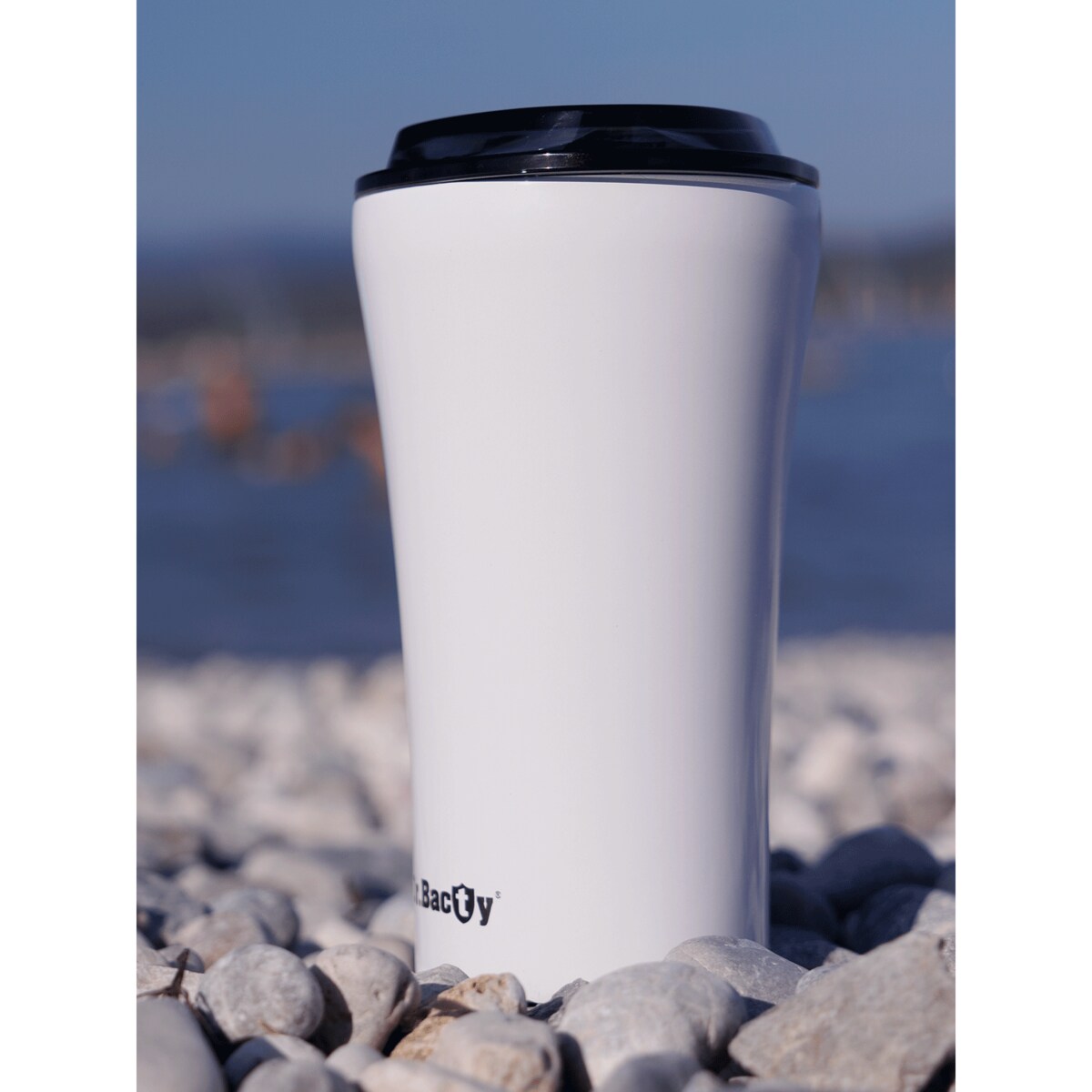 Kubek termiczny na kawę Dr.Bacty Apollo 2.0 - Oda do młodości - 360 ml - Glossy White