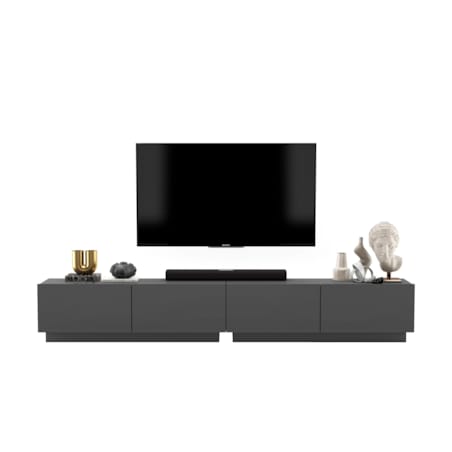 Szafka RTV Loft Stojąca / Wisząca Komoda RTV Grafit MAT 240 cm