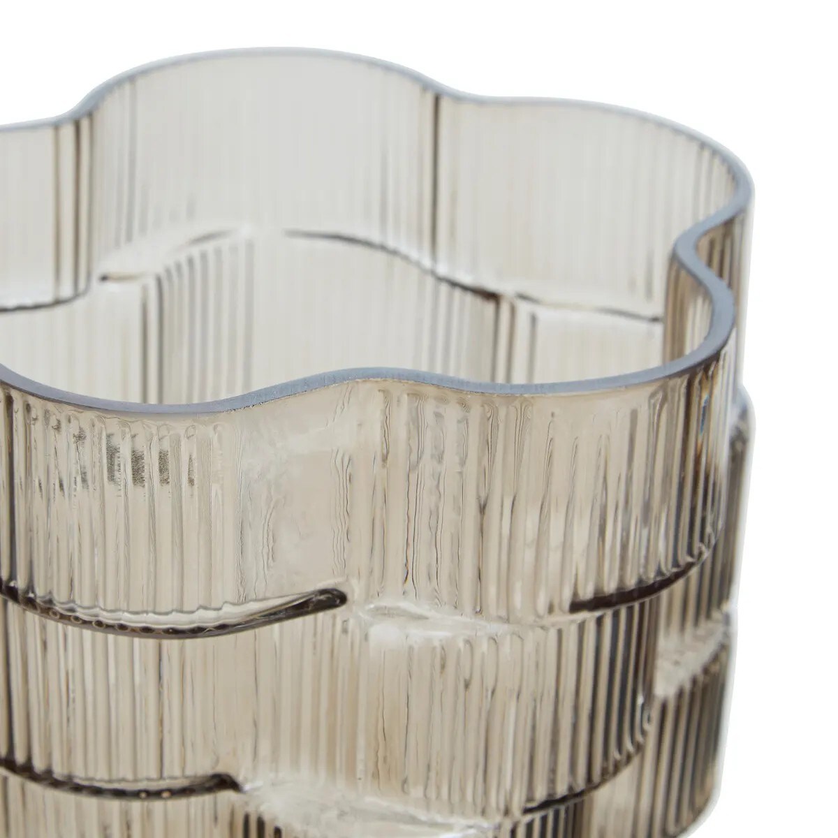 Wazon szklany, szary, 30 cm, Sky