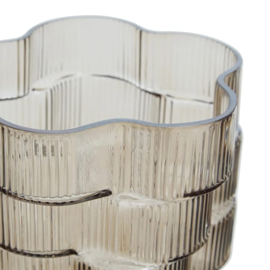 Wazon szklany, szary, 30 cm, Sky