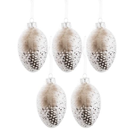 Dekoracja wielkanocna - 5 szt. jajek do stroików 8x4,5x4,5 cm VALAGI - II