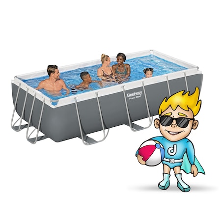 Basen ogrodowy stelażowy pompa piaskowa 404x201x100cm Bestway zestaw 17w1