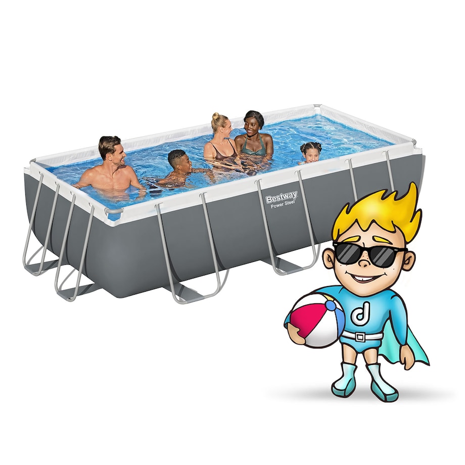 Basen ogrodowy stelażowy pompa piaskowa 404x201x100cm Bestway zestaw 17w1