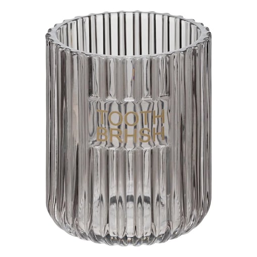 Kubek na szczoteczki do zębów szklany Glass szary