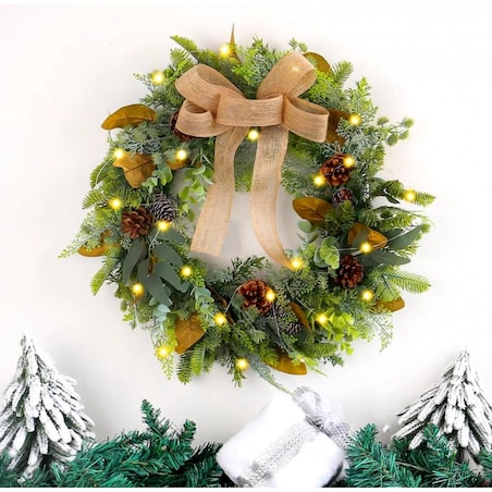 Girlanda wieniec ozdoba na drzwi jak żywa 45 cm XXL WSN26