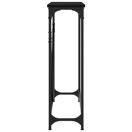 vidaXL Stolik konsolowy, czarny, 102x22,5x75 cm