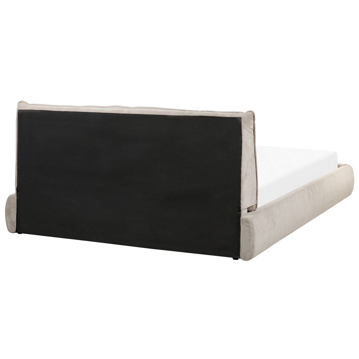 Łóżko wodne sztruksowe 160 x 200 cm beżowoszare VINAY