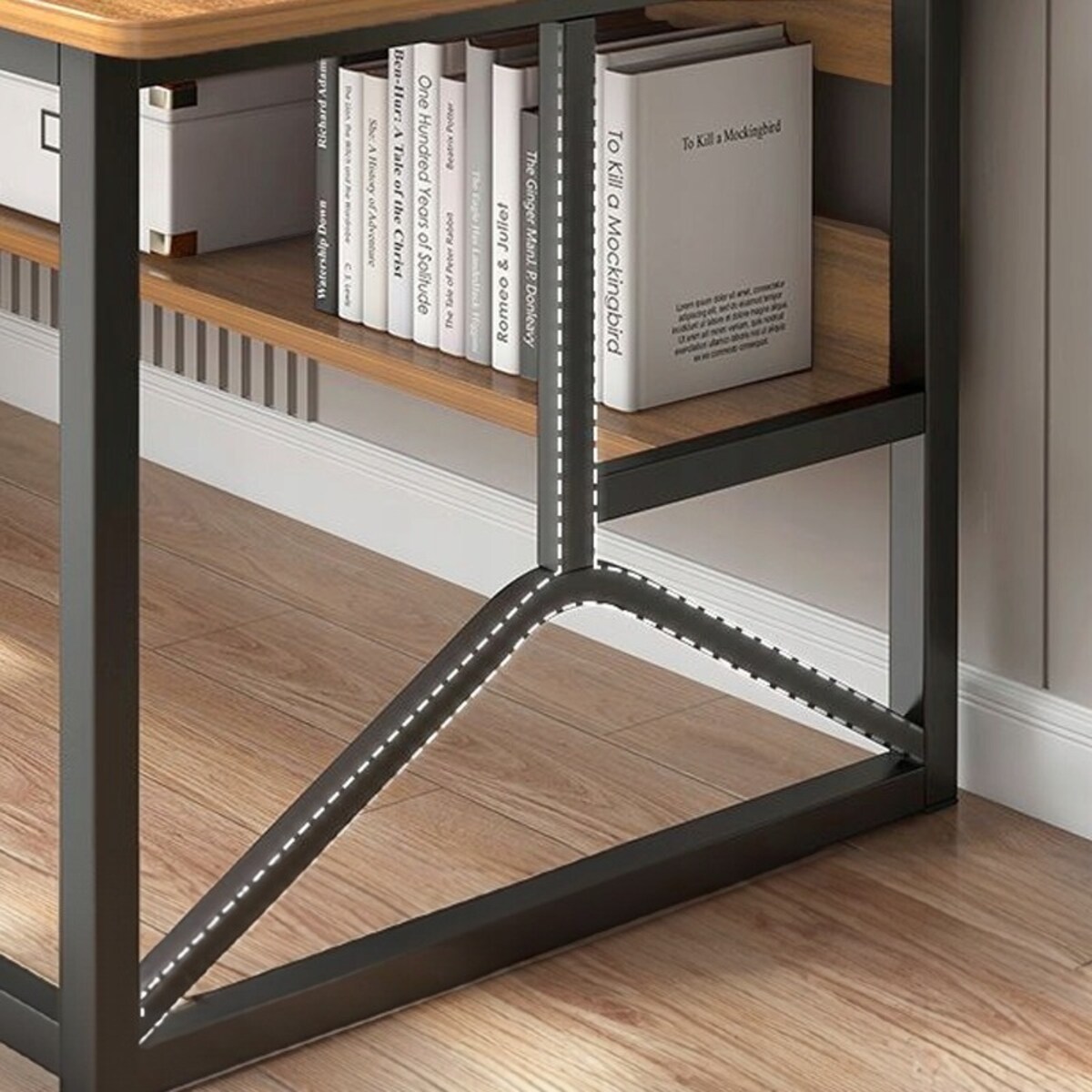 Biurko komputerowe ciemny buk pod laptop stolik gamingowe nowoczesne 120 cm