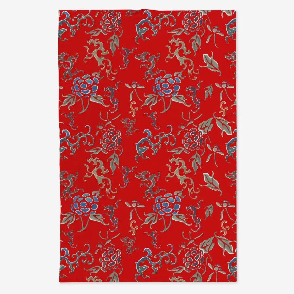 Lniany ręcznik kuchenny - wschodnia czerwień