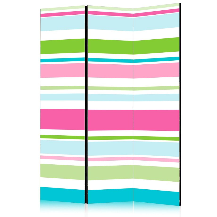 Parawan dwustronny Tła i desenie 135x172 cm 3-częściowy biały