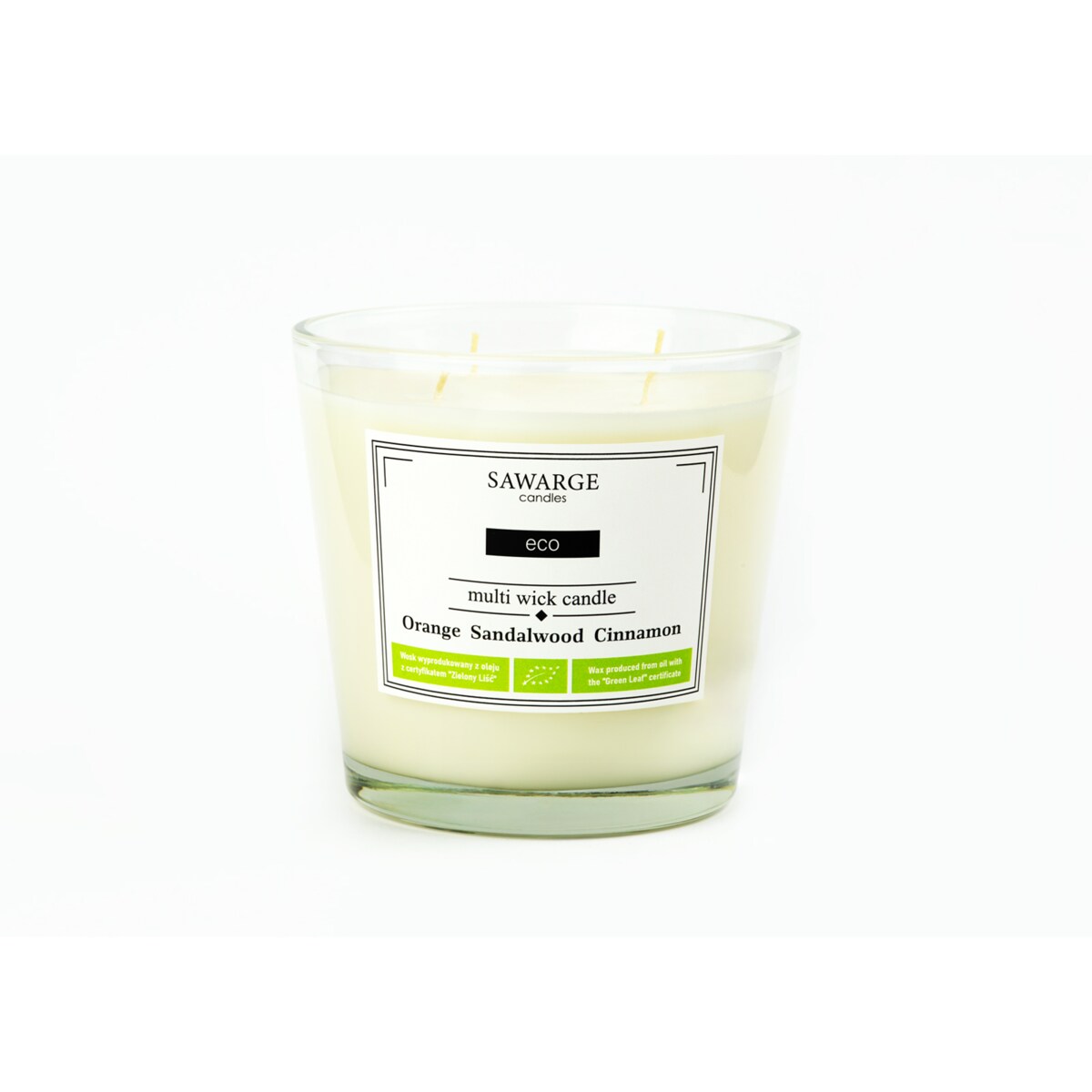 Ekologiczna Zapachowa Świeca Sojowa/70h/Orange Sandalwood Cinnamon 800 g