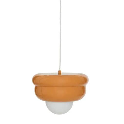 Lampa wisząca, metal+szkło, Patty, pomarańczowa