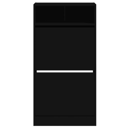 vidaXL Szafka na buty, czarna, 60x34x116 cm, materiał drewnopochodny