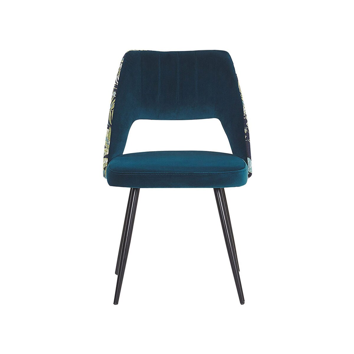 Zestaw 2 krzeseł do jadalni welurowy niebieski ANSLEY