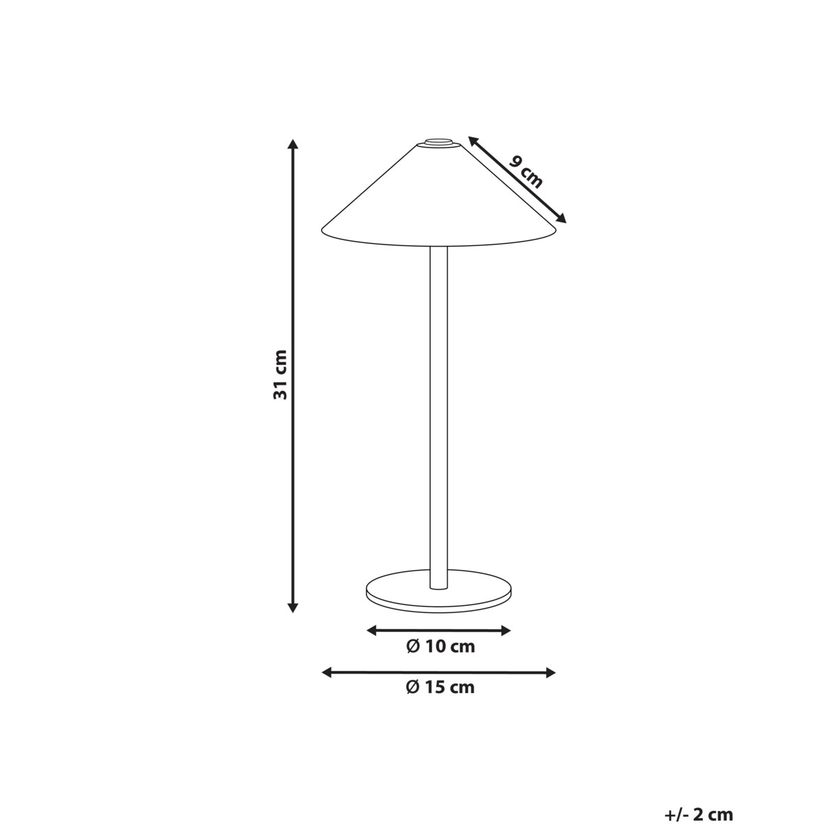 Bezprzewodowa lampa stołowa LED metalowa biała FRANCOLI
