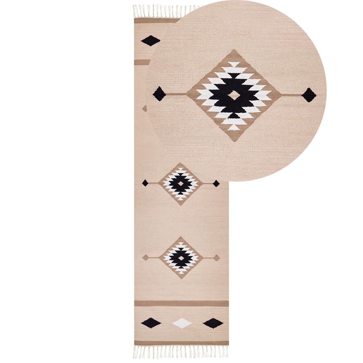 Dywan bawełniany kilim 80 x 300 cm wielokolorowy BERDIK