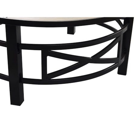 Palenisko ogrodowe z grillem stalowe czarne HIERRO