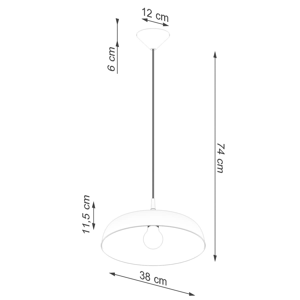 Lampa wisząca GINA zielona oliwka