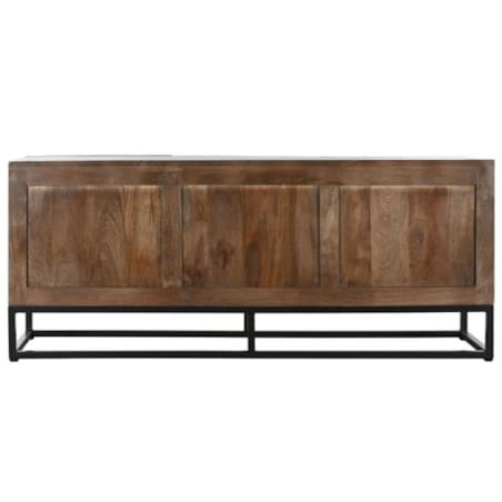 Komoda RTV z 3 drzwiczkami, metal, drewno 55x135x40 cm ROOTS