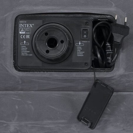 Materac welurowy z pompką 191x99x46 cm INTEX