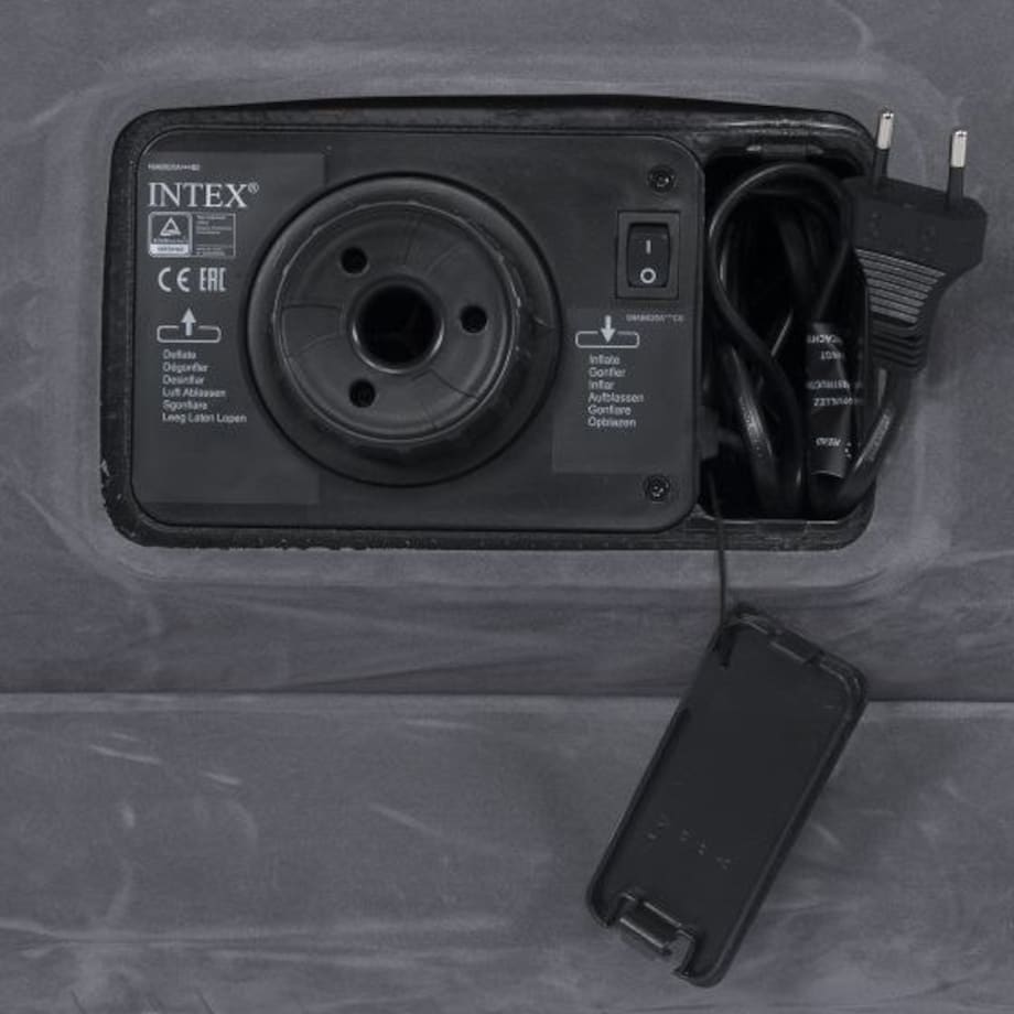 Materac welurowy z pompką 191x99x46 cm INTEX