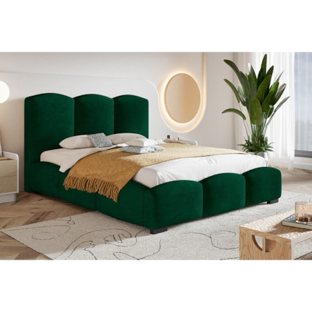 Łóżko jednoosobowe z pojemnikiem 90x200 BEN 14 - zielone