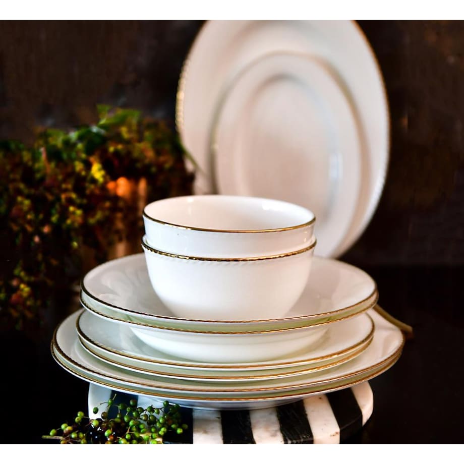 VILLA ITALIA Serwis obiadowy porcelanowy na 12 osób z wazą CAMILLA