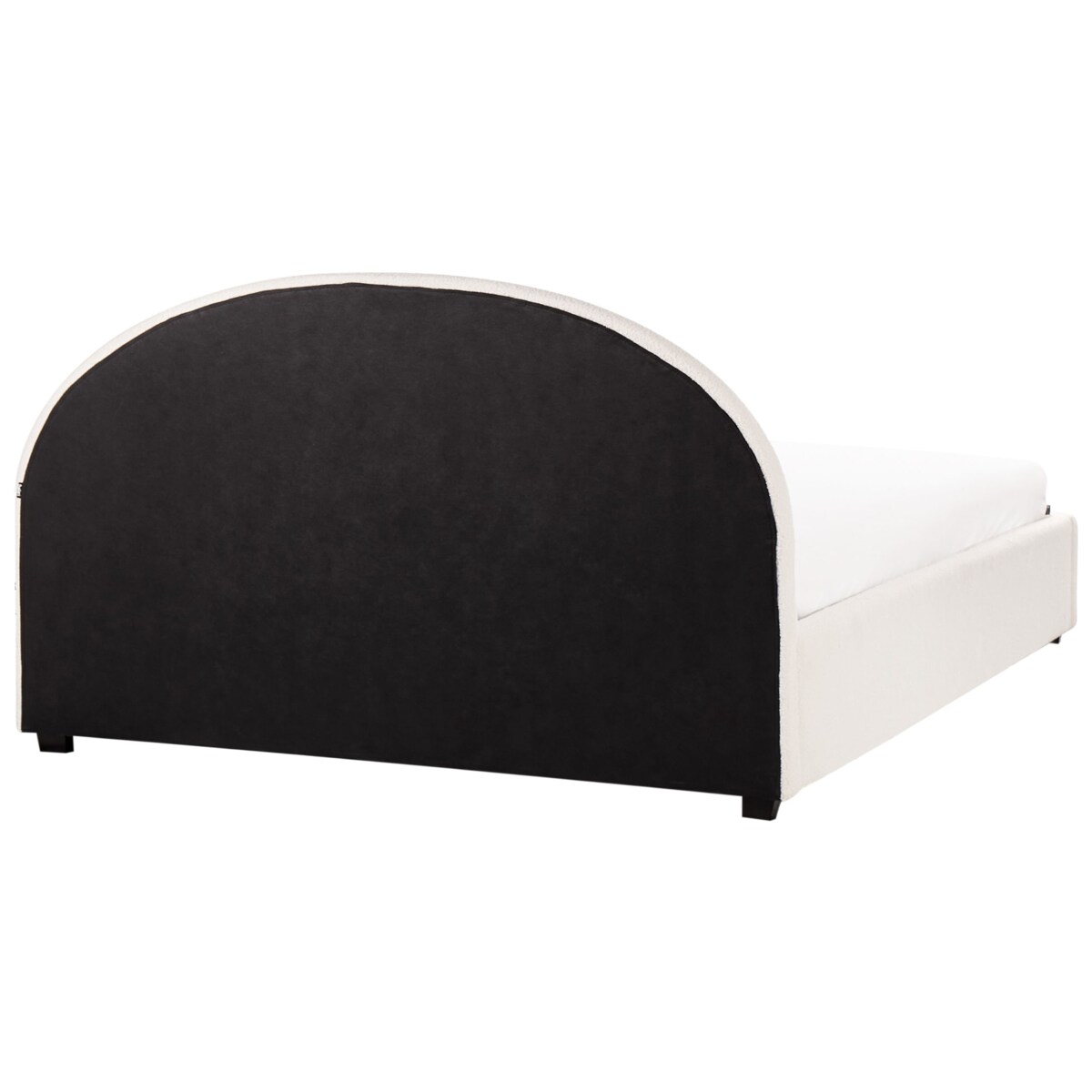 Łóżko z pojemnikiem boucle 180 x 200 cm złamana biel VAUCLUSE