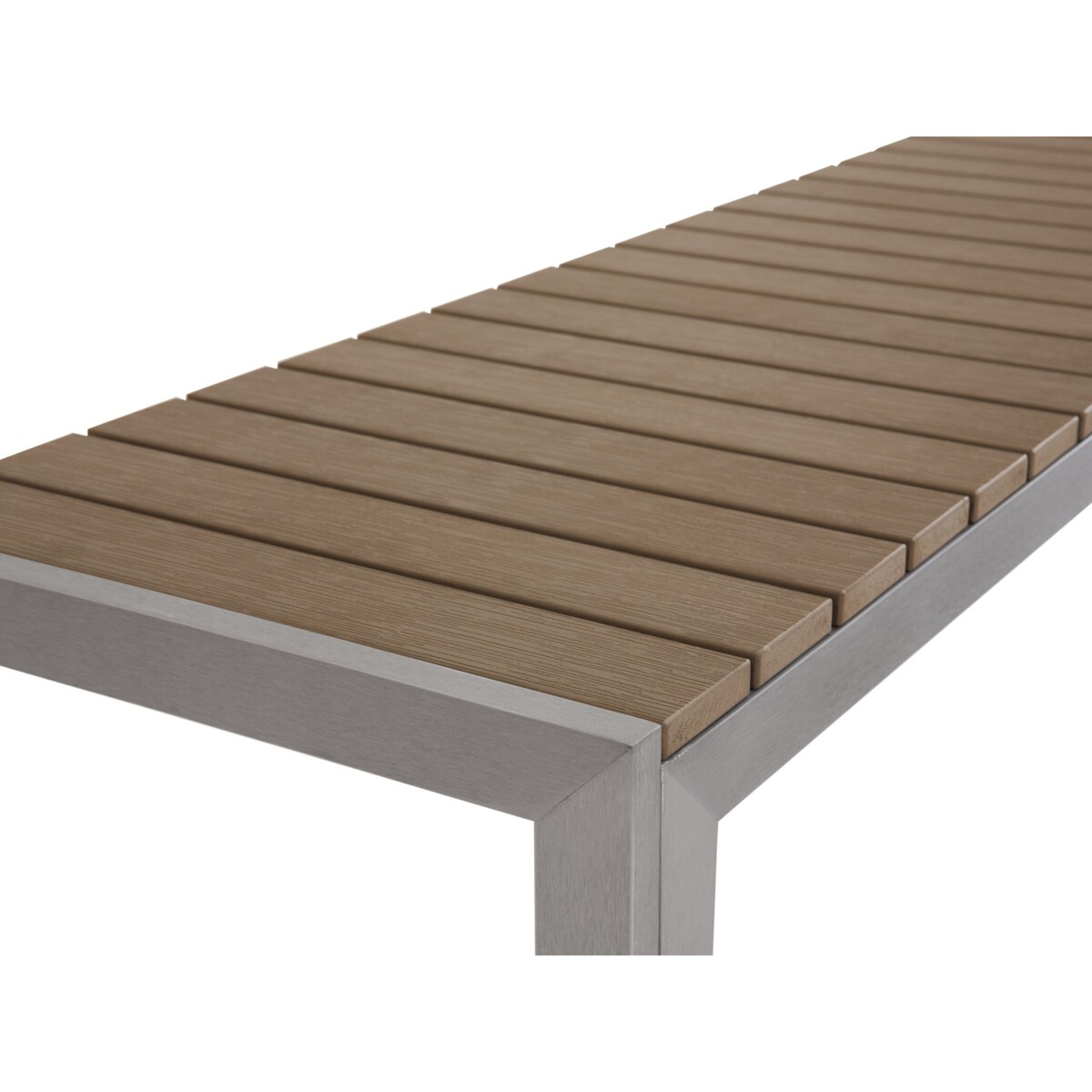 Zestaw ogrodowy stół i 2 ławki jasne drewno NARDO