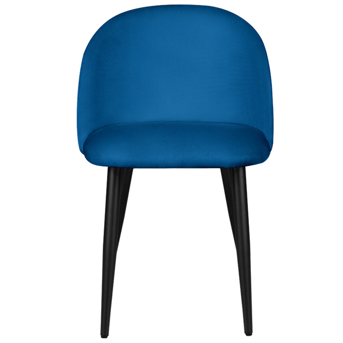 Krzesło tapicerowane do salonu jadalni welurowe granatowe loft