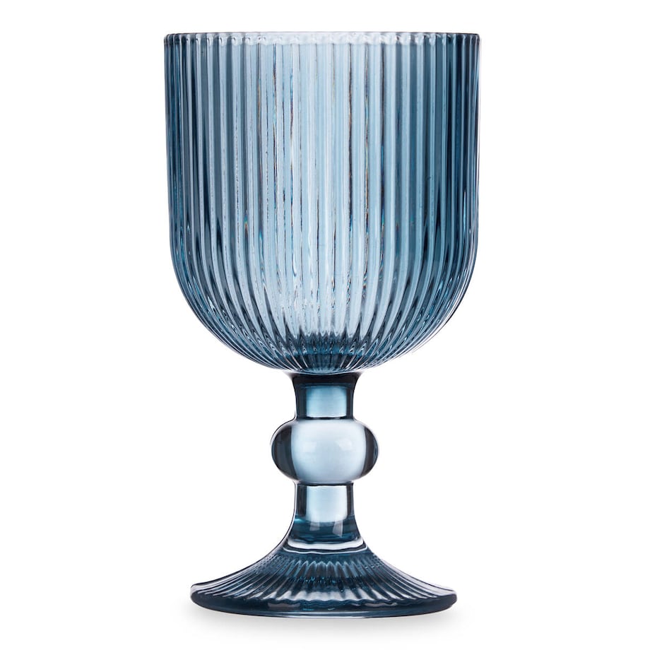 Zestaw kieliszków do wody, wina LINES z ryflowanego szkła, 6 sztuk, 370 ml