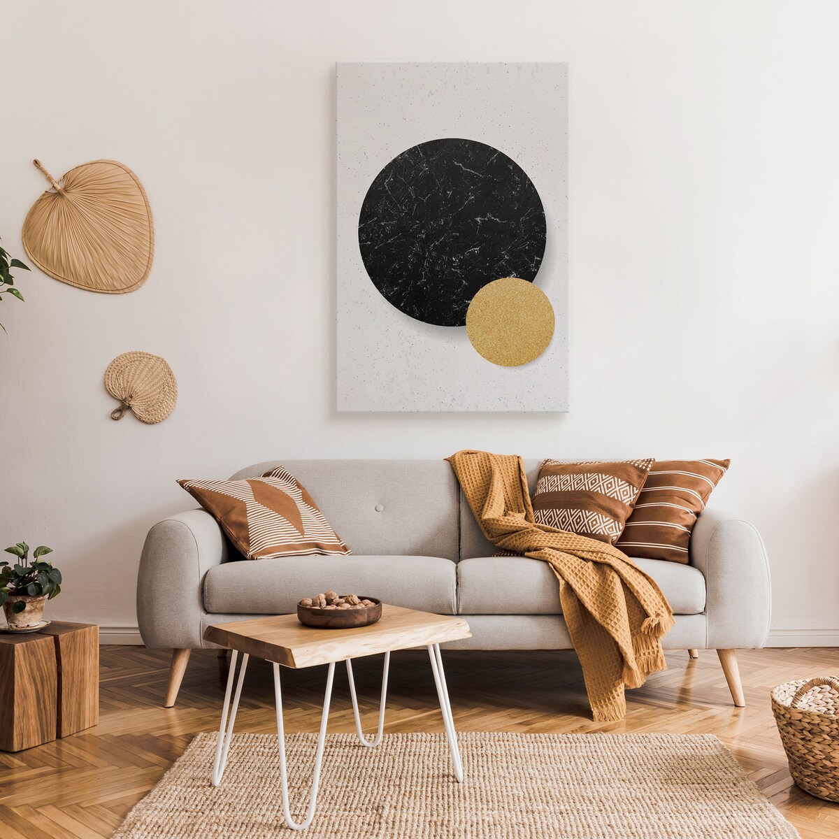 Obraz Marmur Koła Figury Geometryczne Styl Glamour 80x120cm