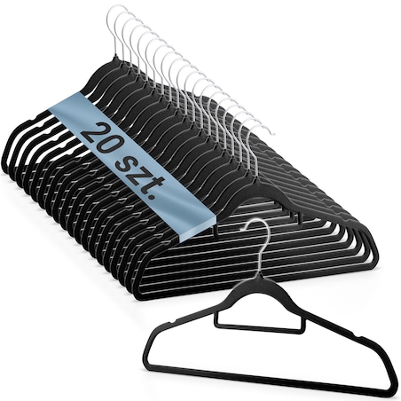 Wieszaki na ubrania welurowe do szafy zestaw 20szt. Massido