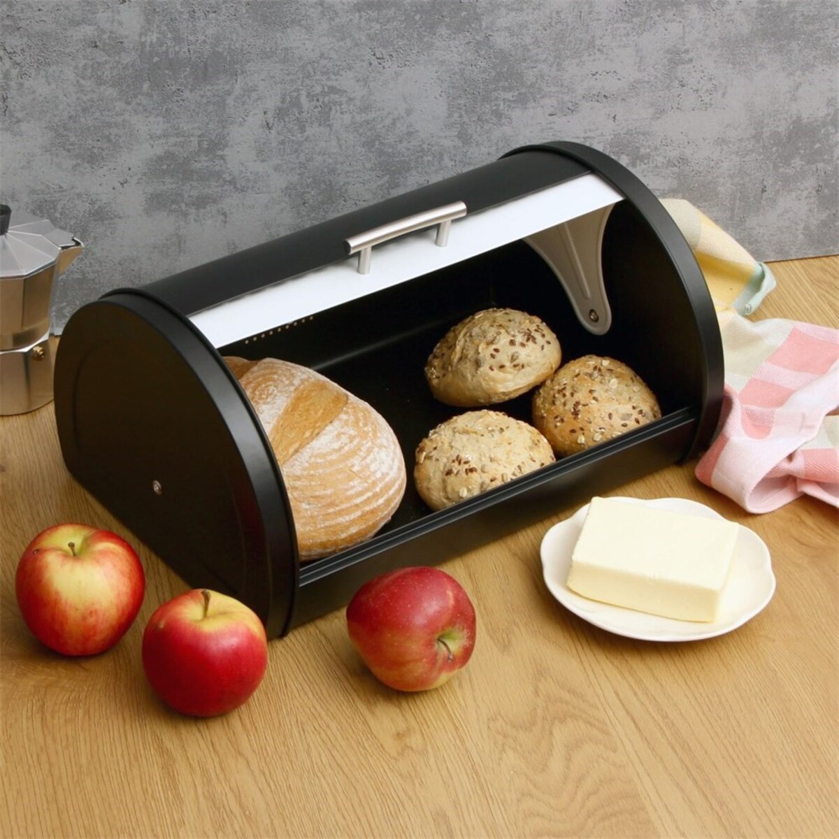 Brunbeste chlebak stalowy z pokrywą Diamond BB2704