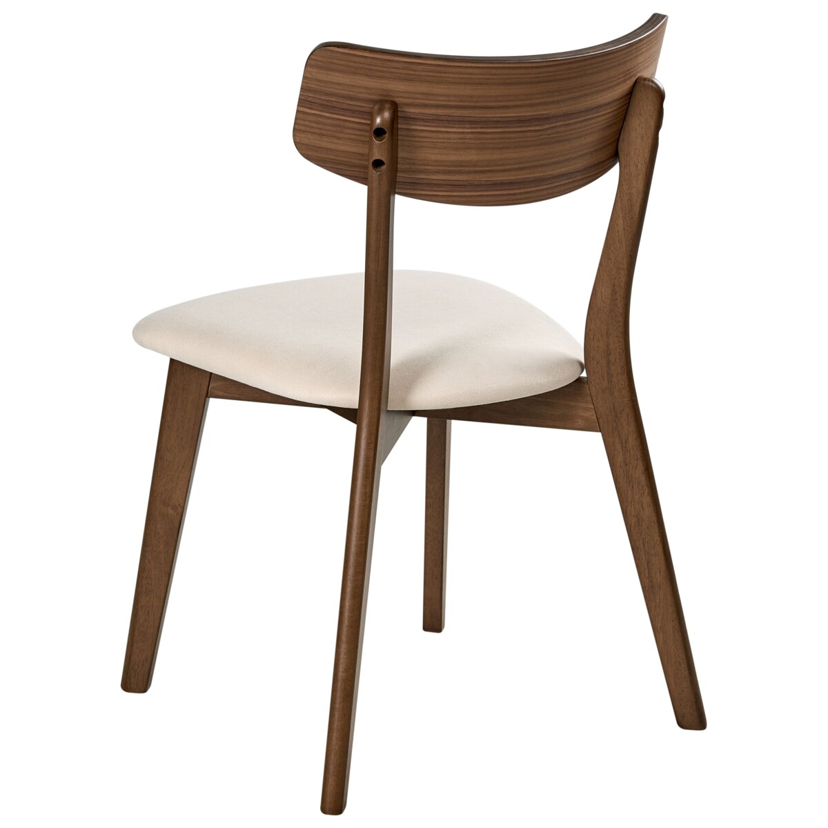 Zestaw 2 krzeseł do jadalni HOPE Drewno Złamana biel/ ciemny brąz