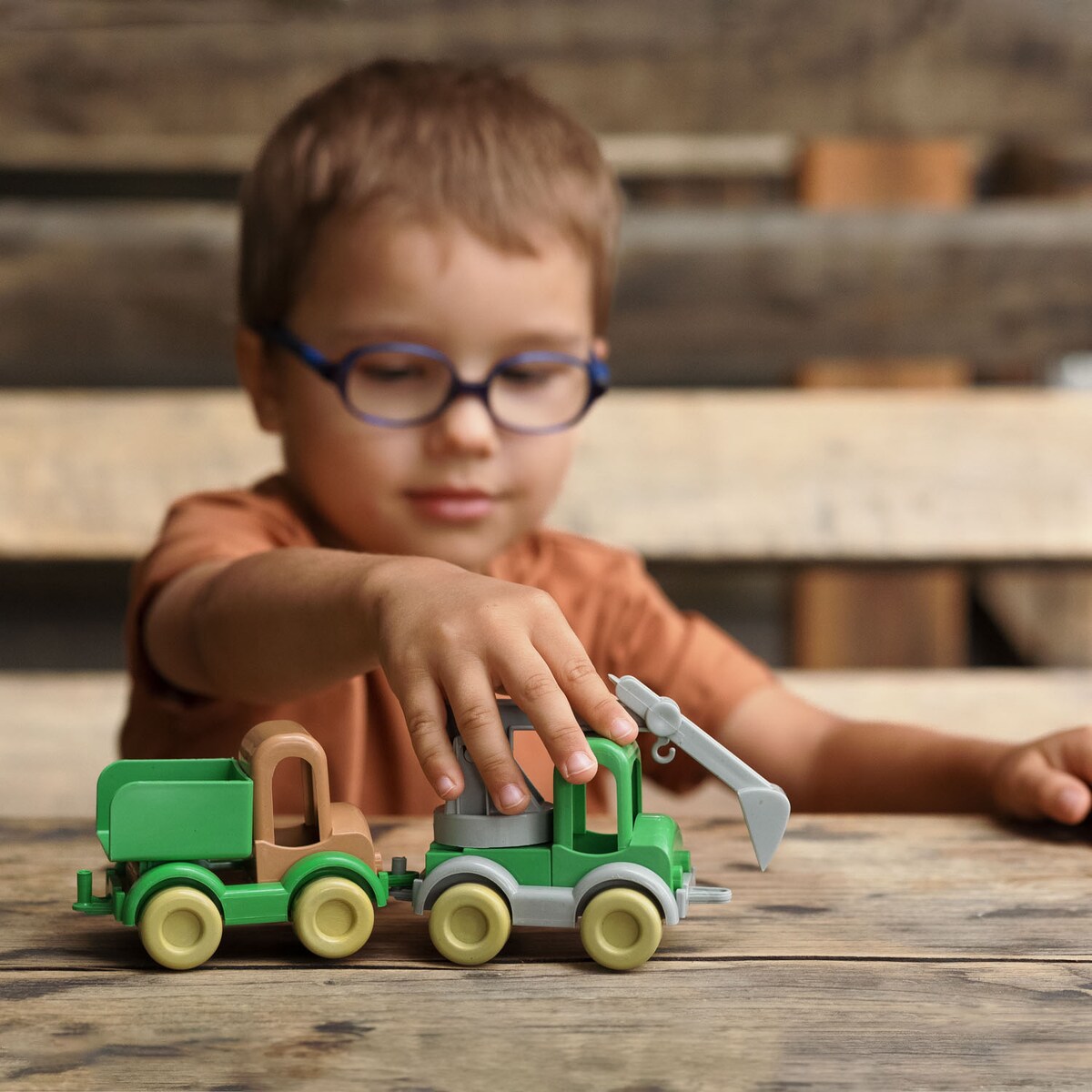 Replay Kid Cars Zestaw WADER Wywrotka i Koparka Zabawki Pojazdy Dla Dzieci