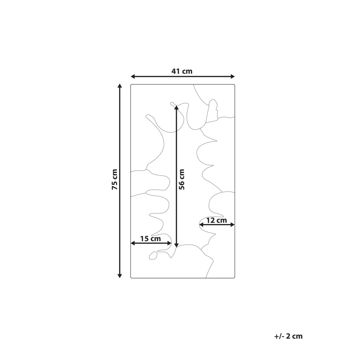 Lustro ścienne CAGERI 41 cm 75 cm Bawełna Różowy