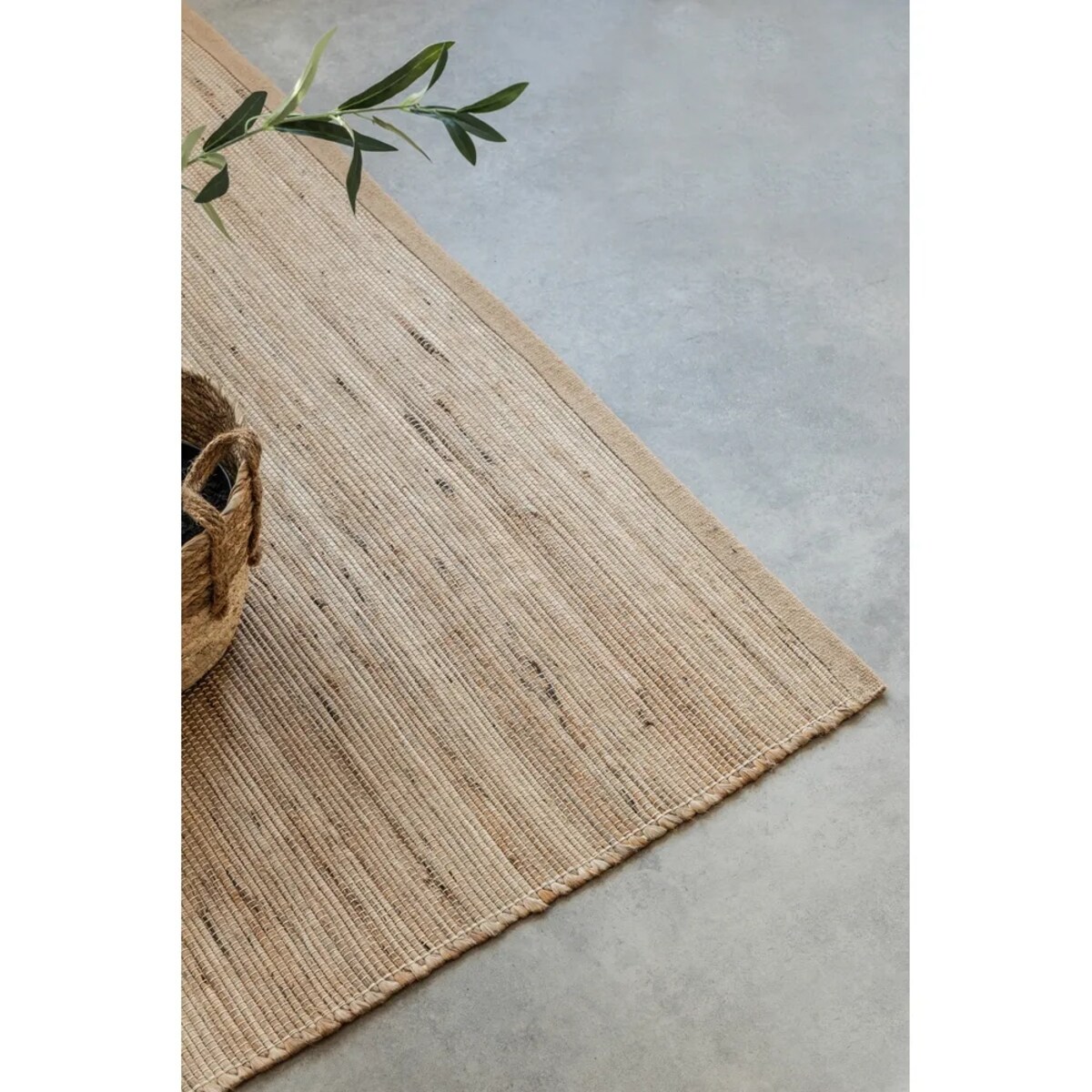 Dywan jutowy do salonu 120x170 cm, naturalny kremowy dywan z juty