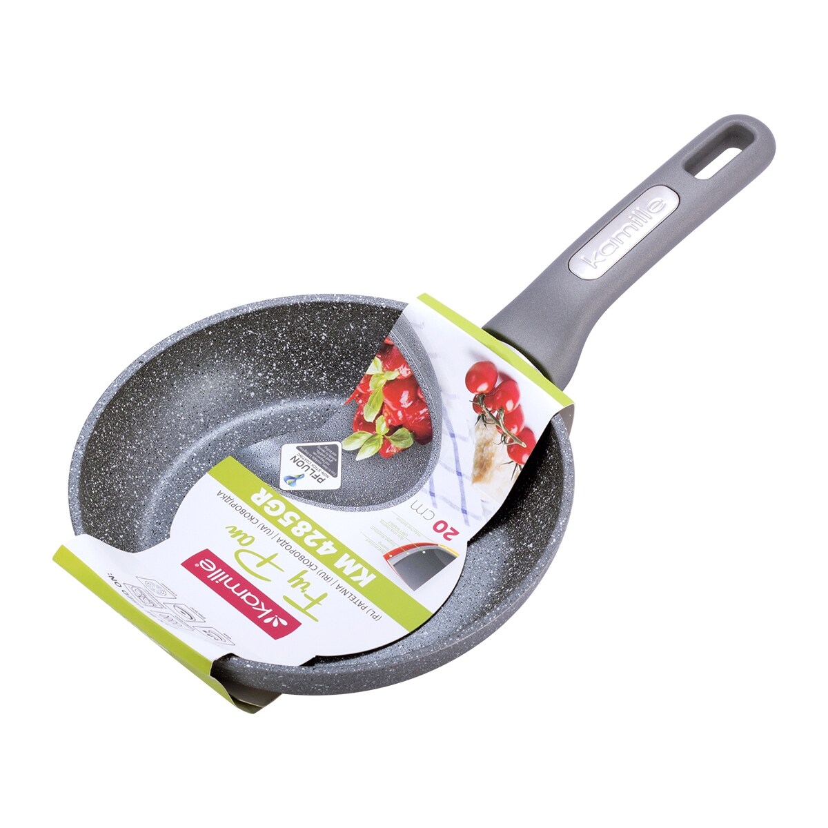 Patelnia 20cm z powłoką granitową indukcja KAMILLE