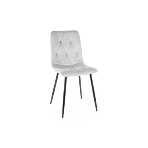 Krzesło tapicerowane TOM VELVET jasnoszare