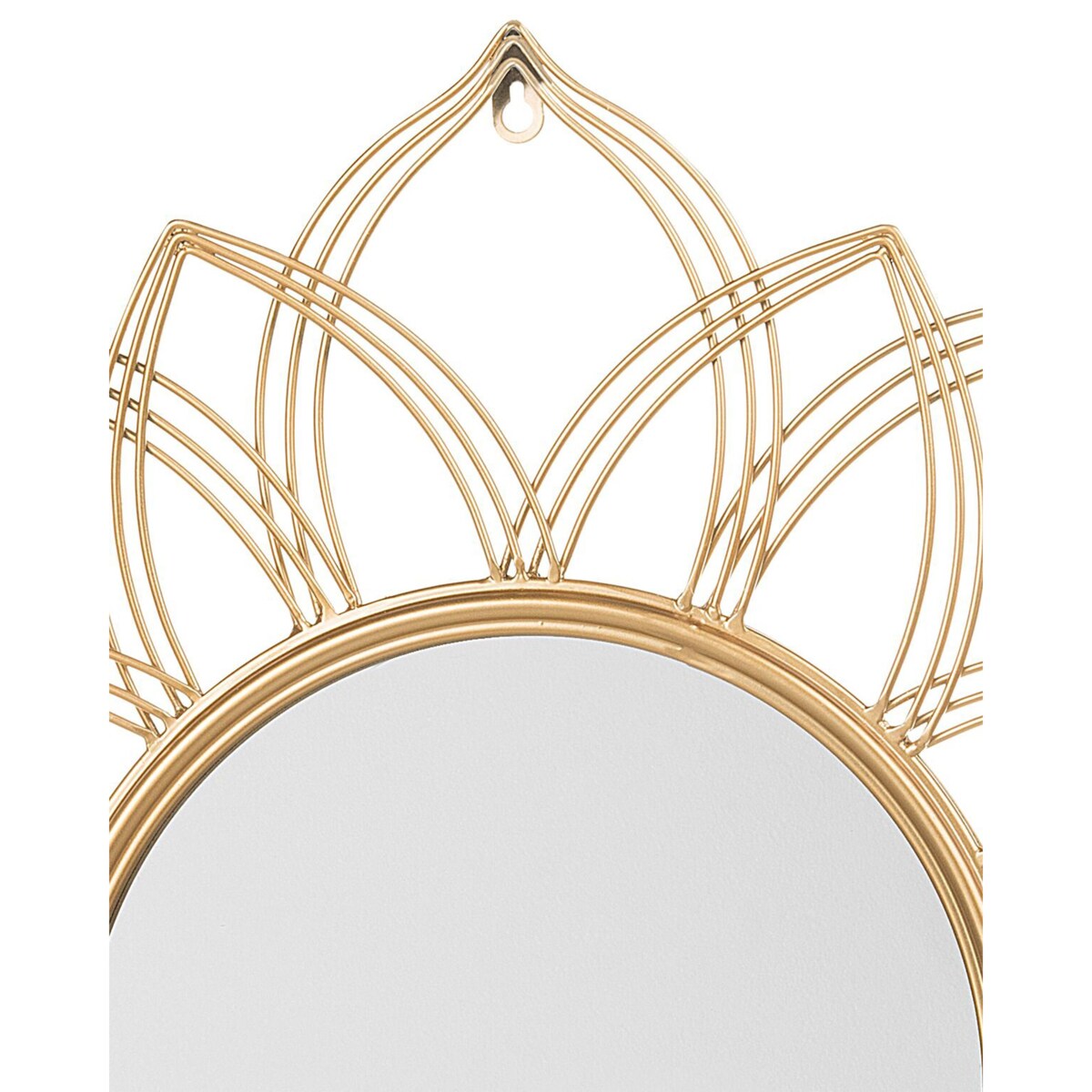 Metalowe lustro ścienne ø 67 cm złote MILLY