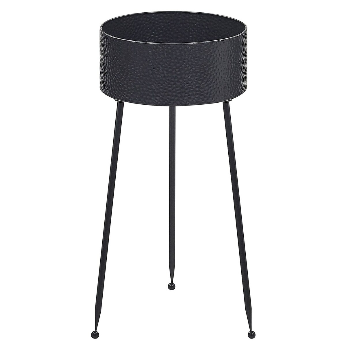 Kwietnik LEIKA 29 cm Czarny Metal