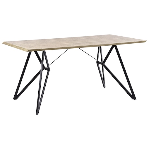 Stół do jadalni BUSCOT Jasnobrązowy 160 cm 90 cm