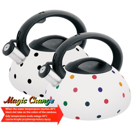 Czajnik stalowy z gwizdkiem Magic Change zmieniający kolor 3L KLAUSBERG