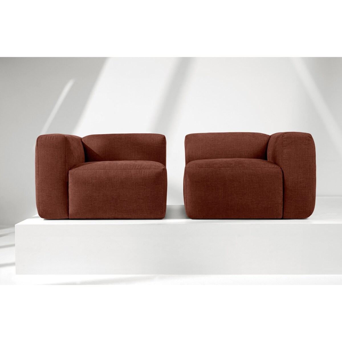 KONSIMO BUFFO 2-osobowa sofa z niezwykle miękkim i wygodnym siedziskiem, kolor pomarańczowy