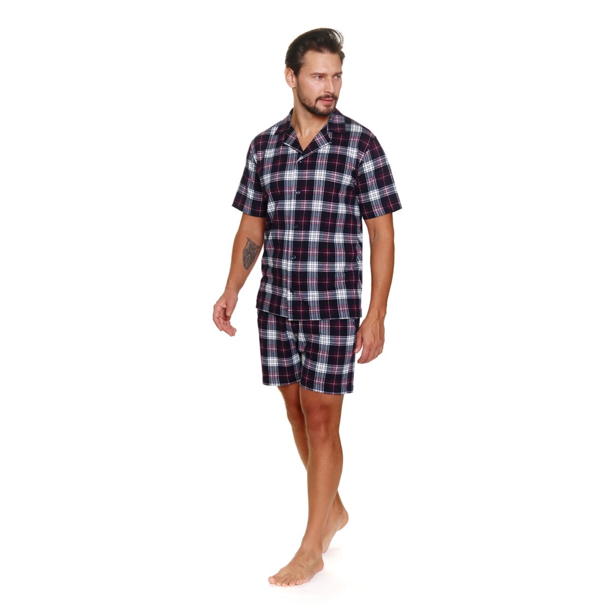 Klasyczna piżama męska w kratę