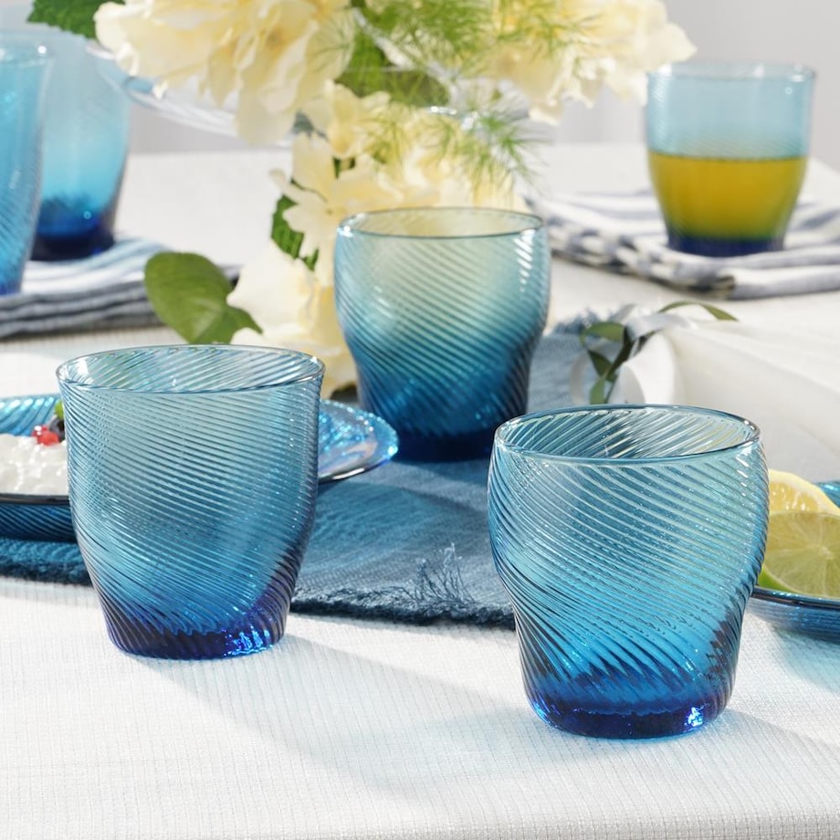 VILLA ITALIA Szklanka granatowa 300 ml TWIST